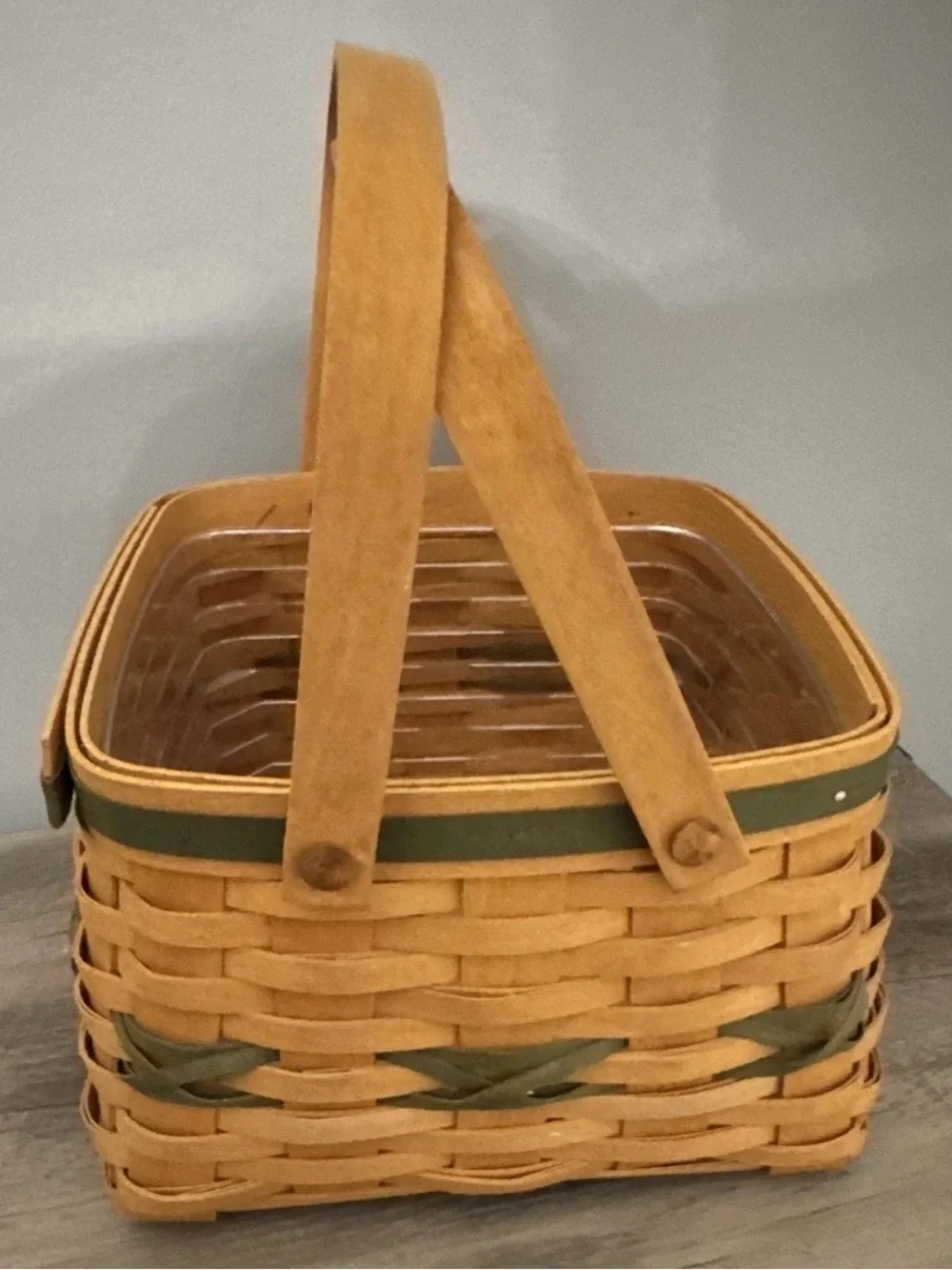 Longaberger 2000 Christmas Deck the Halls Small Storage Basket w/ Liner